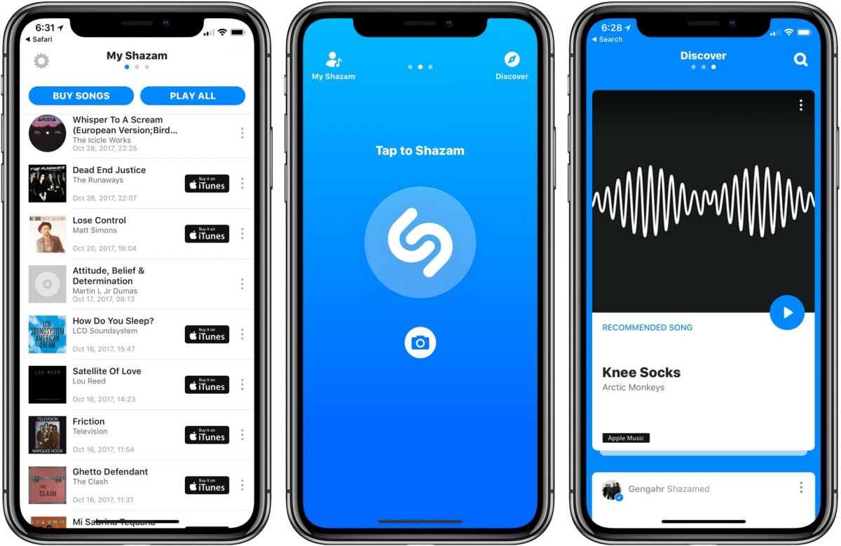 Shazam screenshot