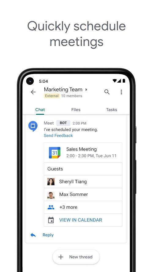 Google Chat screenshot