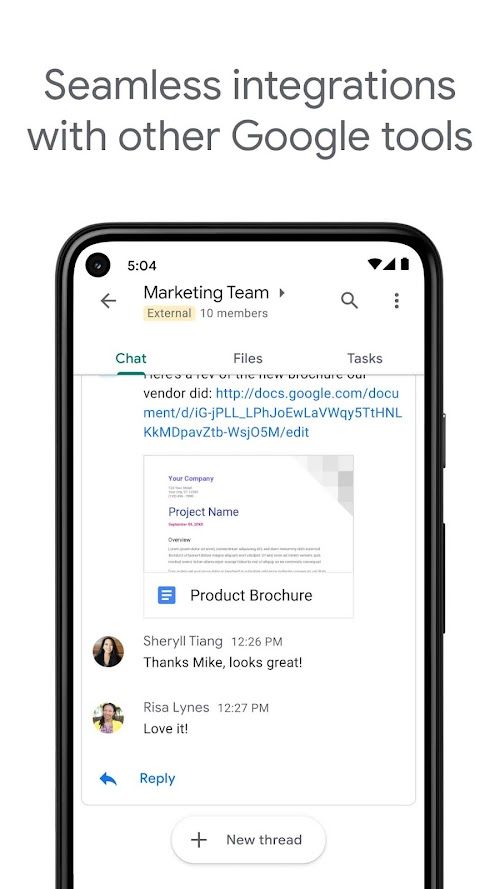 Google Chat screenshot