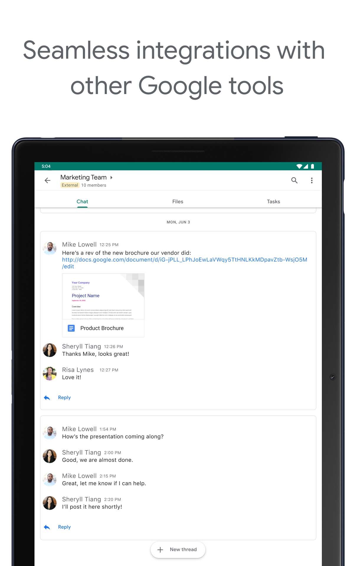 Google Chat screenshot