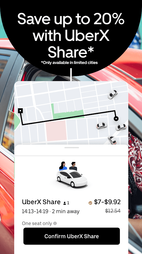 Uber - Request a ride screenshot