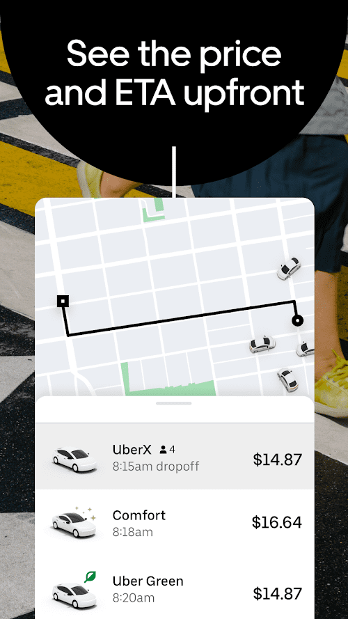 Uber - Request a ride screenshot