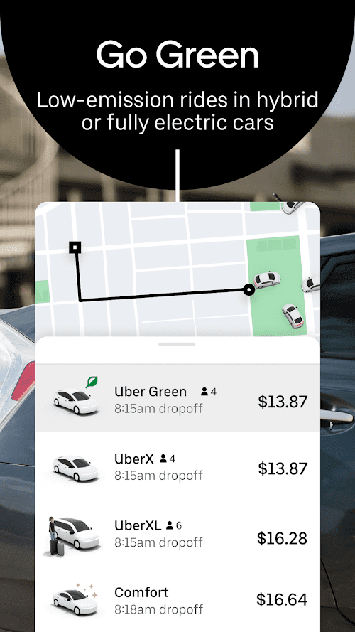 Uber - Request a ride screenshot
