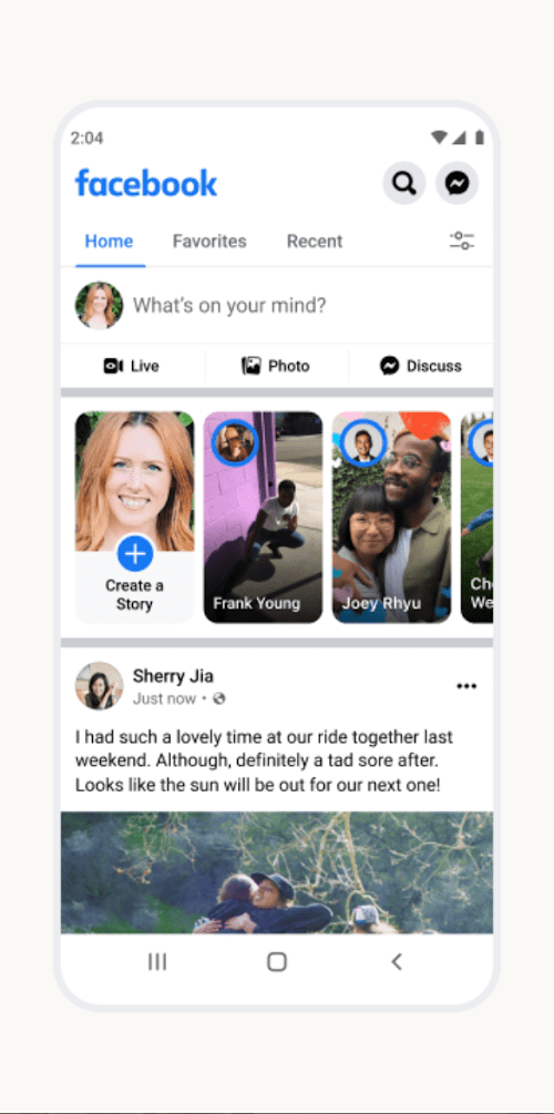Facebook screenshot